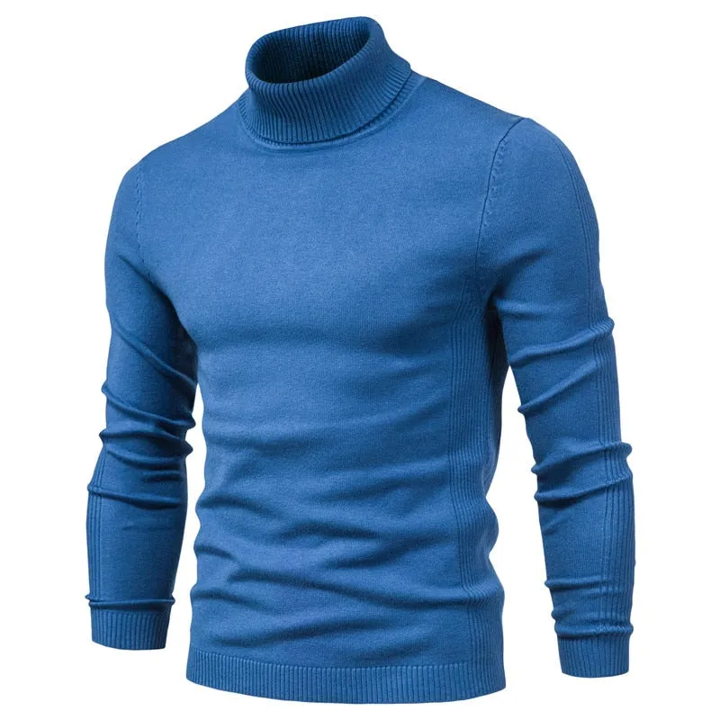 Xituodai New Winter Turtleneck Thick Mens Sweaters Casual Turtle Neck Solid Color Quality Warm Slim Turtleneck Sweaters Pullover