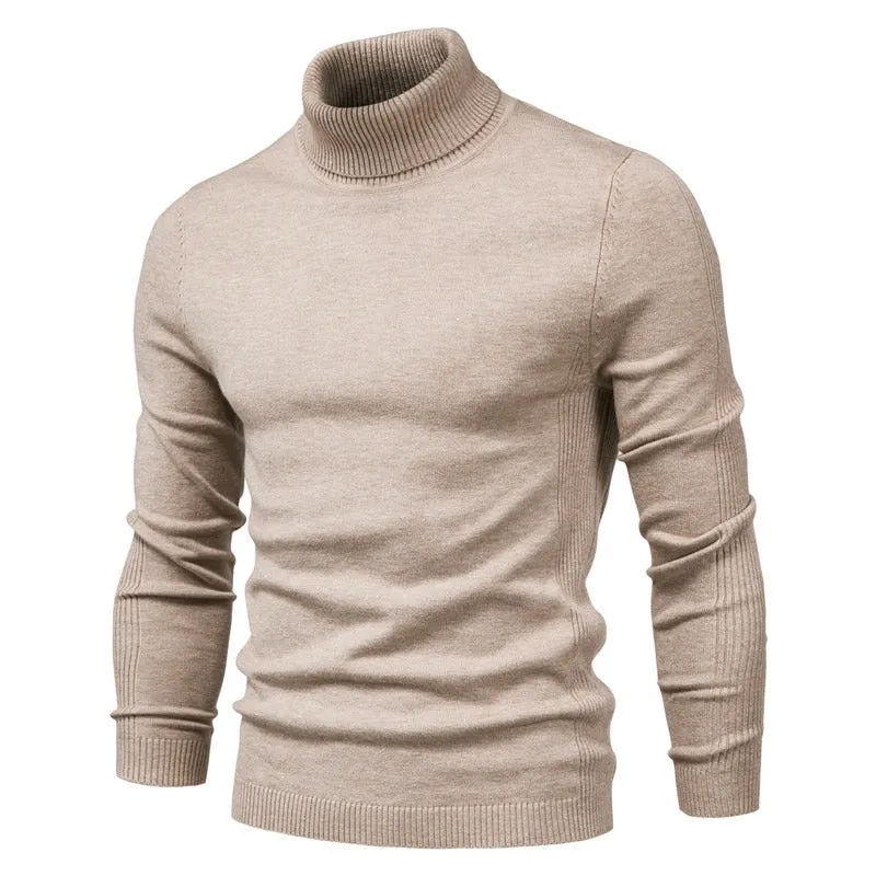 Xituodai New Winter Turtleneck Thick Mens Sweaters Casual Turtle Neck Solid Color Quality Warm Slim Turtleneck Sweaters Pullover