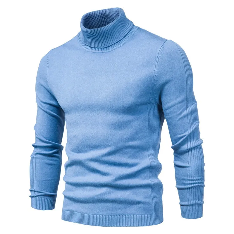 Xituodai New Winter Turtleneck Thick Mens Sweaters Casual Turtle Neck Solid Color Quality Warm Slim Turtleneck Sweaters Pullover