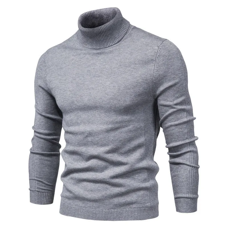 Xituodai New Winter Turtleneck Thick Mens Sweaters Casual Turtle Neck Solid Color Quality Warm Slim Turtleneck Sweaters Pullover