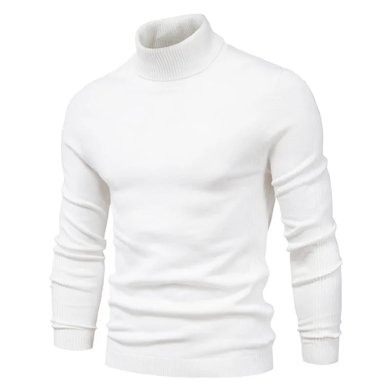 Xituodai New Winter Turtleneck Thick Mens Sweaters Casual Turtle Neck Solid Color Quality Warm Slim Turtleneck Sweaters Pullover