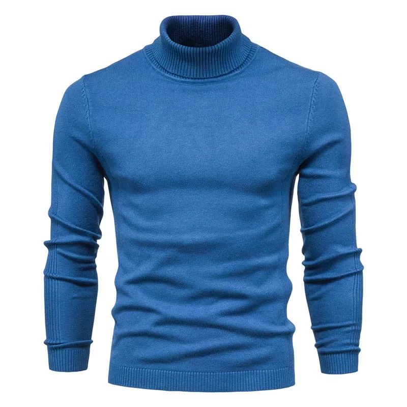 Xituodai New Winter Turtleneck Thick Mens Sweaters Casual Turtle Neck Solid Color Quality Warm Slim Turtleneck Sweaters Pullover