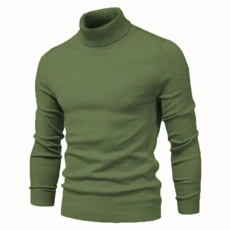 Xituodai New Winter Turtleneck Thick Mens Sweaters Casual Turtle Neck Solid Color Quality Warm Slim Turtleneck Sweaters Pullover